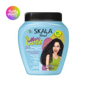 کرم حالت دهنده آبی اسکالا مدل (مایس کاچوس) آبرسان و گره بازکن موهای فر - 1000g
