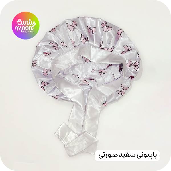 کلاه خواب ساتن بنددار - تصویر 12