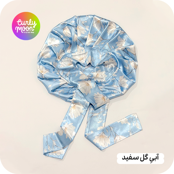 کلاه خواب ساتن بنددار - تصویر 9